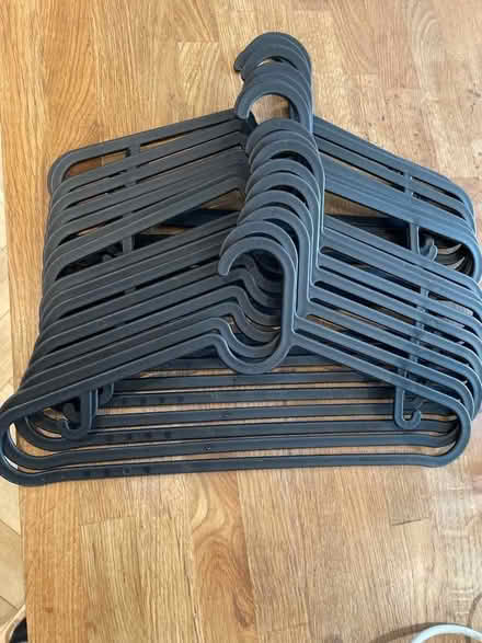 Photo of free Black plastic hangers x17 (Alderley Edge SK9) #1