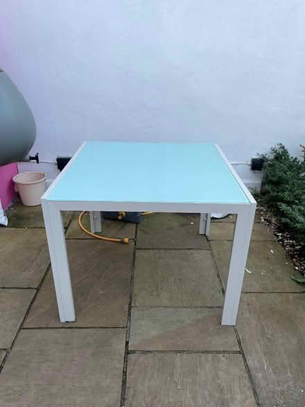 Photo of free Square glass topped table (John Lewis) (Putney SW15) #1