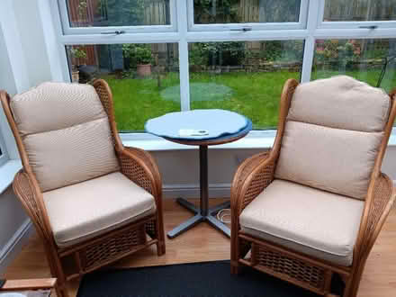 Photo of free 2 wicker conservatory chairs (Netherfield, Kendal LA9) #1