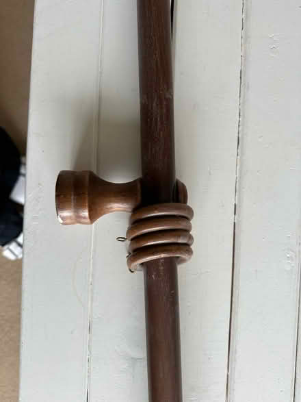 Photo of free Dark wood curtain pole 300cm (Burton green) #2