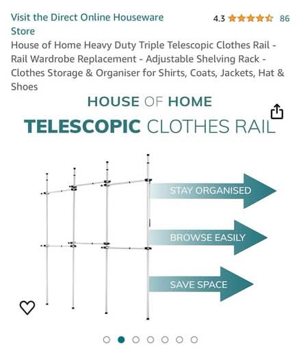 Photo of free Telescopic clothes rail (Lower Earley) #3