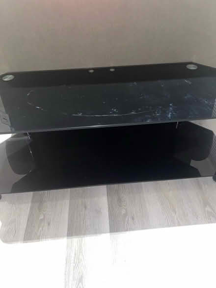 Photo of free TV glass stand - Black (RM13) #2