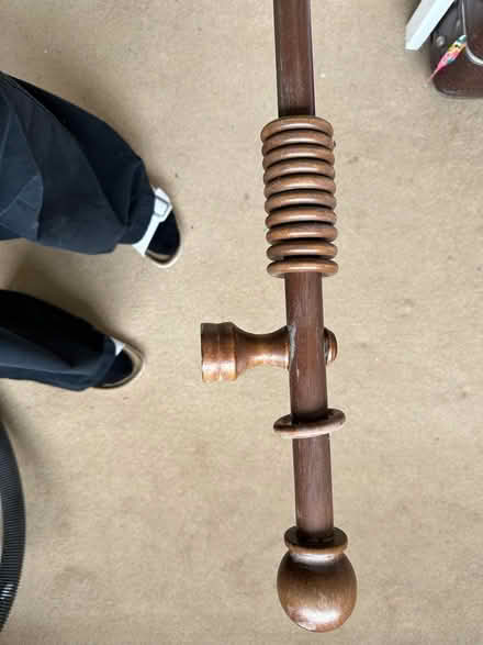 Photo of free Dark wood curtain pole 300cm (Burton green) #1