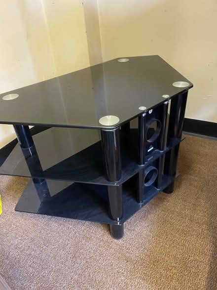 Photo of free Glass TV stand (Hobson NE16) #1