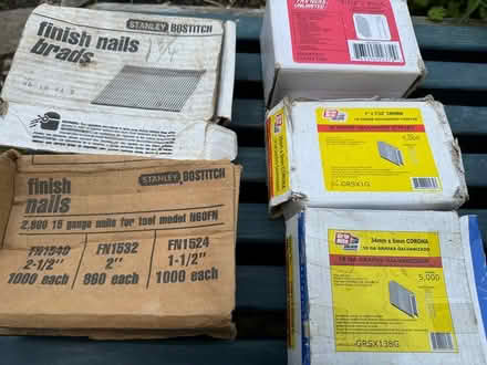 Photo of free Finish nails, brads, staples (Shoreline) #1