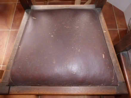 Photo of free Four wooden/ratten chairs with padded seats (Walton Manor OX2) #2