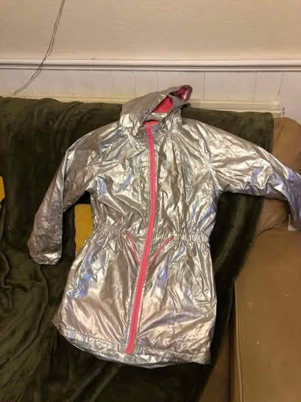 Photo of free Girls age 12 shiny silver lightweight coat (Stenalees PL26) #1