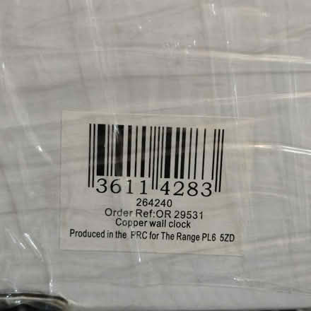 Photo of free Copper Wall Clock (bought at The Range) (Doncaster DN1) #2