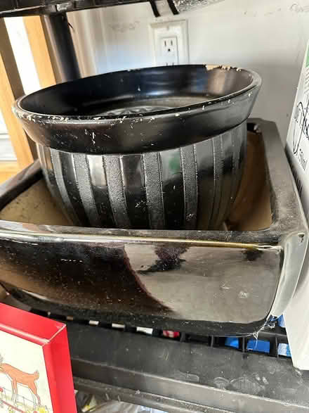 Photo of free 2 large outdoor ceramic black pots (Wateridge Village) #1