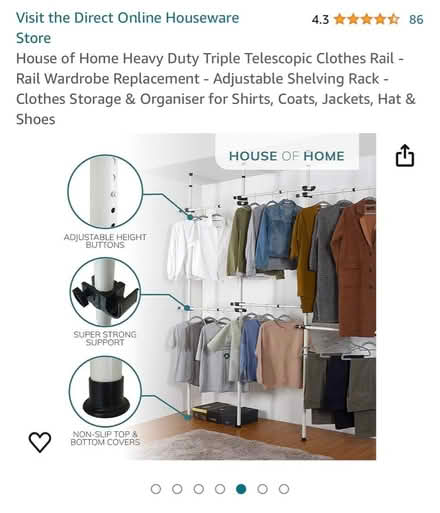 Photo of free Telescopic clothes rail (Lower Earley) #4