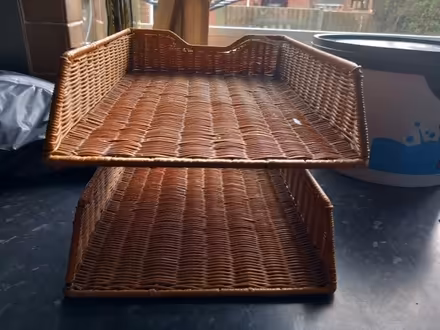 Photo of free Wicker office filing trays (Cashes Green GL5) #1