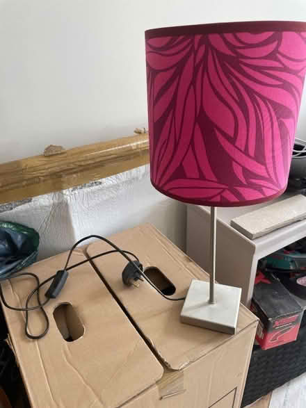 Photo of free Silver lamp base with pink shade (Kenilworth CV8) #1