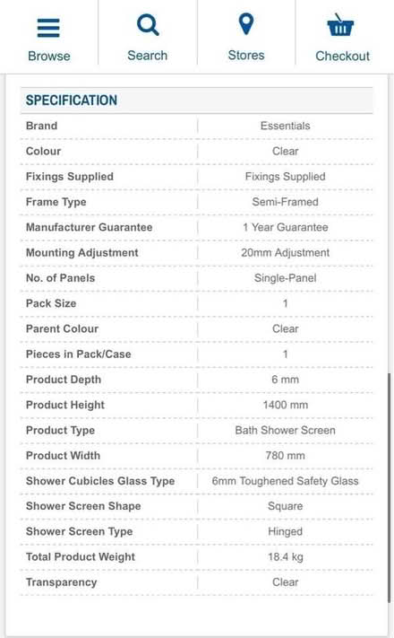 Photo of free Glass Bath Shower Screen (IP32) #4