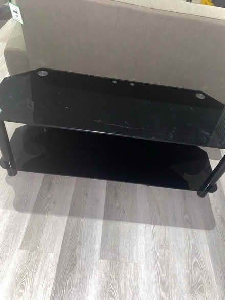 Photo of free TV glass stand - Black (RM13) #3