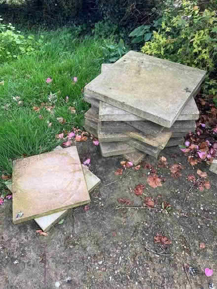 Photo of free Used Paving Slabs x11 (Great Dunham PE32) #1