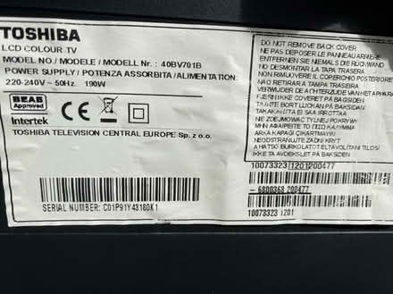 Photo of free 40” plasma TV (Yate BS37 7) #2