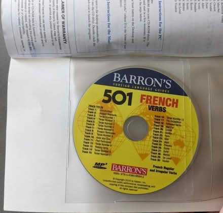 Photo of free French Language Guide - 501 verbs (Hook RG27) #4