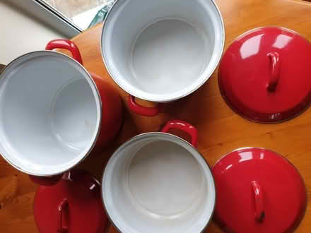 Photo of free Red enamel casserole pots (Trowbridge BA14) #4