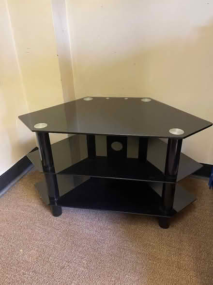 Photo of free Glass TV stand (Hobson NE16) #2