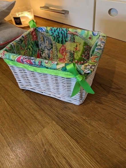 Photo of free Small lined wicker basket (Camberley GU15) #1