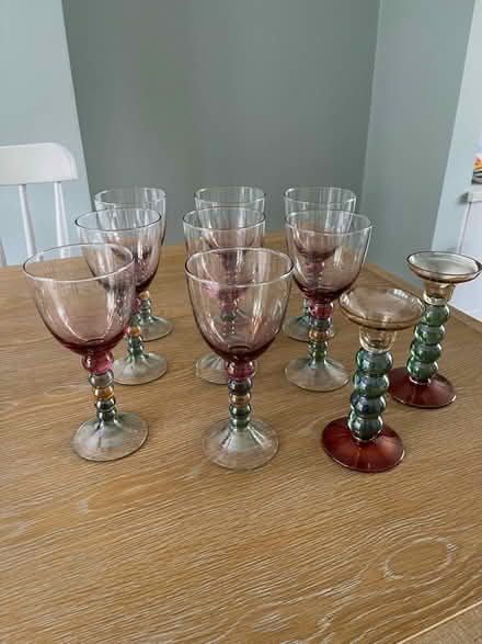 Photo of free 8 LSA wine glasses and 2 candles (Brixton SW2) #1