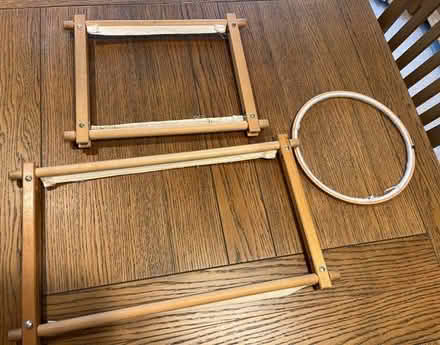 Photo of free Two tapestry frames and one large embroidery hoop (Upton CH2) #4