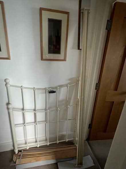Photo of free Antique white metal single bed frame (Blacklands TN34) #1