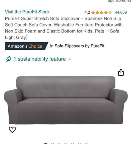 Photo of free 2 Gray couch slip covers (Lamond Riggs) #1
