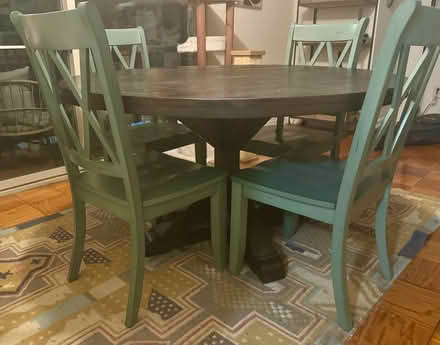 Photo of free Hard wood dining table and 4 chairs (Takoma Park, MD) #1