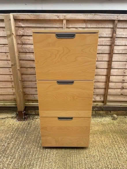Photo of free Wooden pine effect filing cabinet (OX16 Cherwell heights) #1