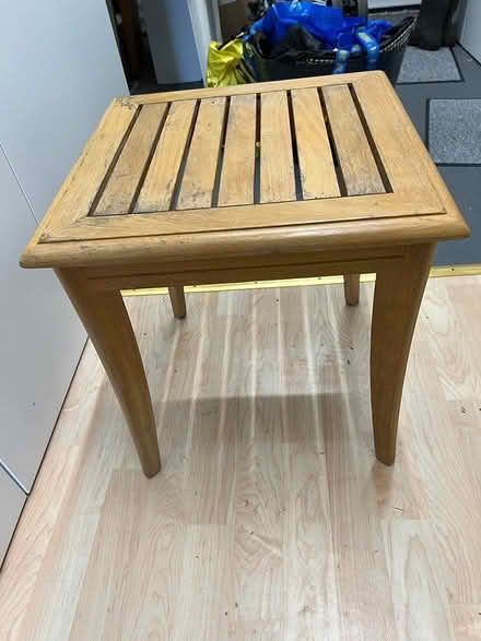 Photo of free Wooden garden side table (Cheltenham GL53) #1