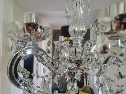 Photo of free 6 bulb plastic silver chandelier (Lewisham SE13) #3