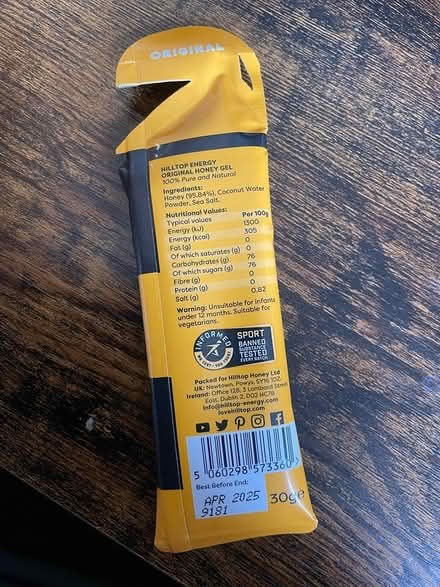 Photo of free Hilltop Honey Energy Gel Pouches (Hitchin) #3