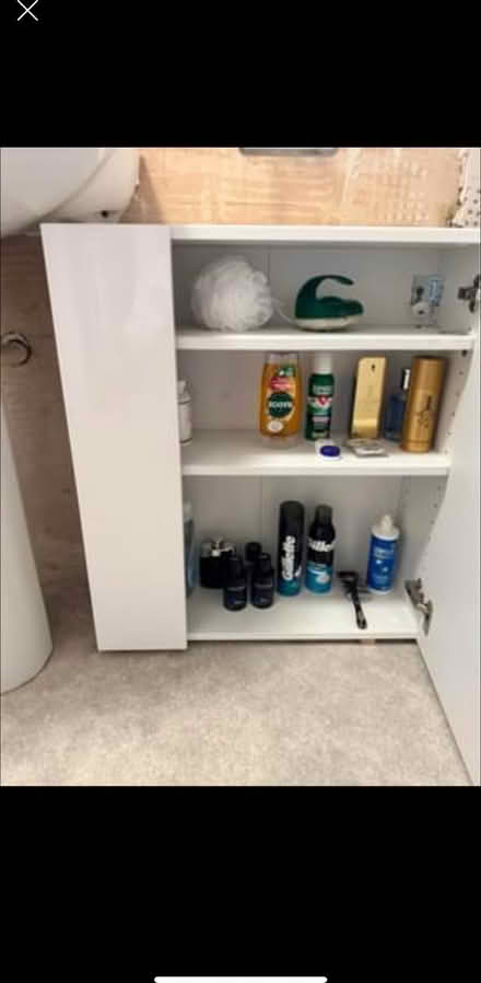 Photo of free White bathroom cabinet with mirror 3 shelves (Woodham Walter CM9) #3