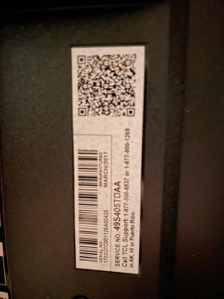 Photo of free 49” TCL Roku TV Model 49S405 (Pasadena, near Bungalow Heaven) #2