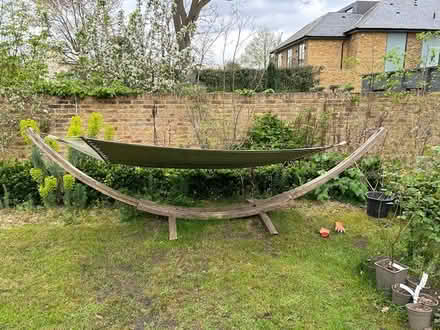 Photo of free Wooden hammock stand (Tooting Bec/Balham) #1