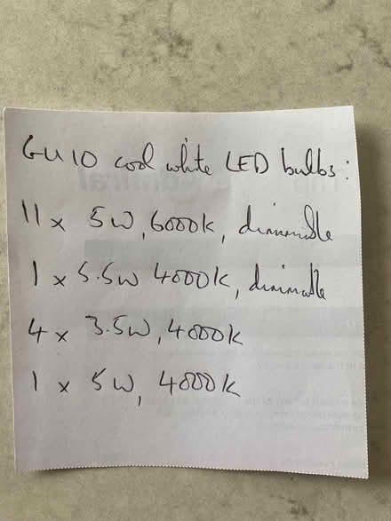 Photo of free GU10 light bulbs various (S10 Fulwood) #2