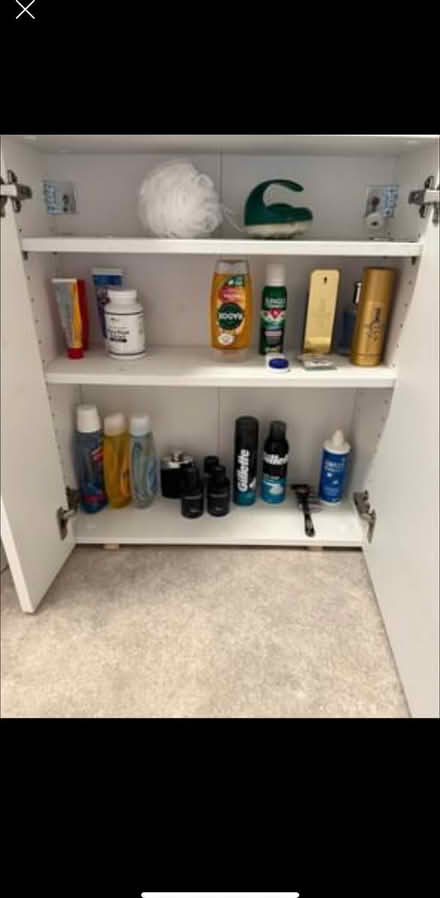 Photo of free White bathroom cabinet with mirror 3 shelves (Woodham Walter CM9) #2