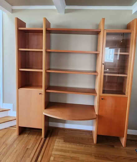 Photo of free Shelving unit. Fruit wood color (23515 n Spring Drive 60010) #1