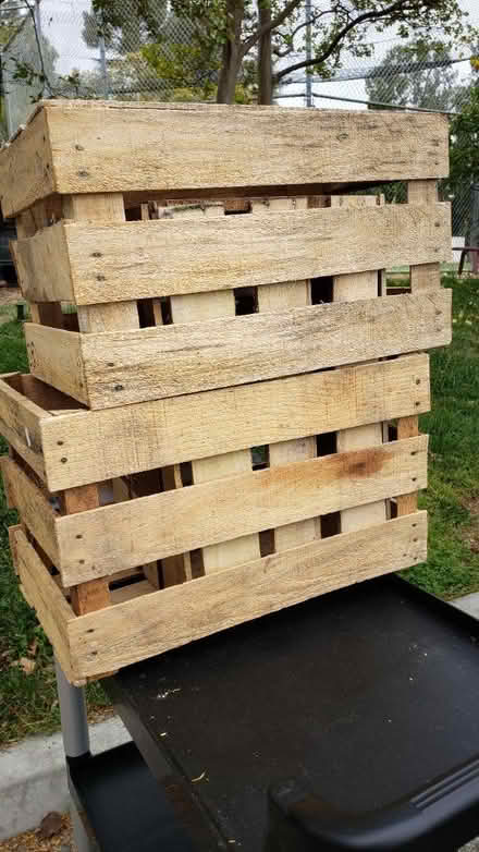 Photo of free 5 Wooden Crates (unfinished) (Koreatown - Normandie/Beverly) #1