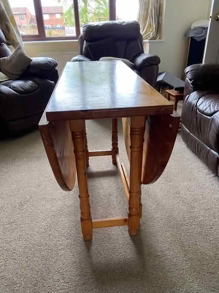 Photo of free Pine table, drop leaf (Oswestry SY11) #1