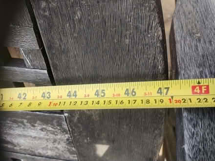 Photo of free garden table and chairs wooden (Folksworth, Peterborough) #2