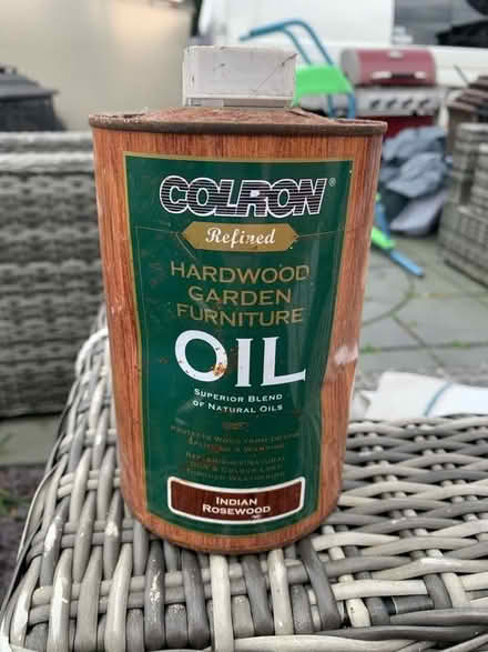 Photo of free 1/4 tin of outdoor furniture oil (GL4) #1
