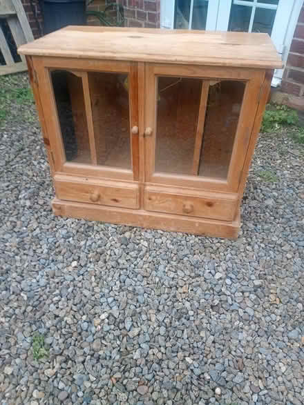 Photo of free Pine TV unit storage cupboard (Lawnswood, Leeds LS16) #1