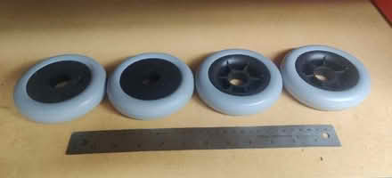 Photo of free 4 plastic wheels (Barnacle CV7) #1