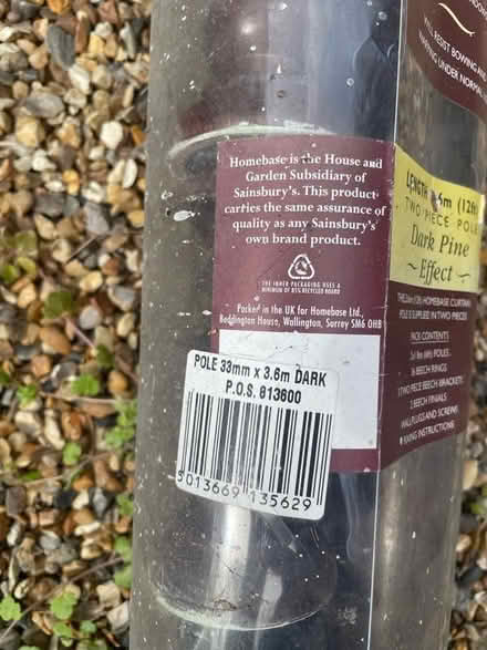 Photo of free Dark wood curtain pole 12ft (Shepperton TW17) #3