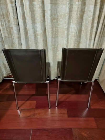 Photo of free 2 Brown Leather chairs (SW18) #2