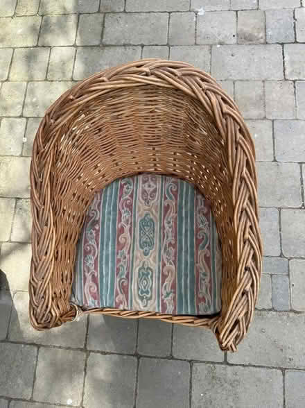 Photo of free Children’s small wicker chair (Kingfield, Woking) #3