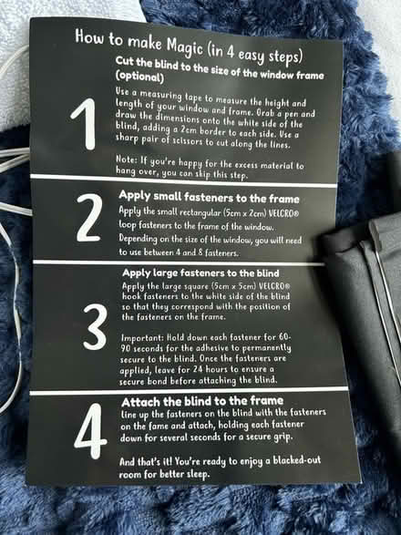 Photo of free cut to size black out blind (SW4) #2