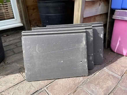 Photo of free Three grey roof tiles (Brickhill, Bedford) #1